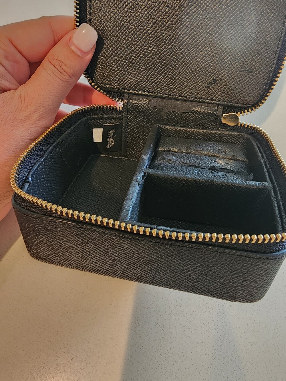 Coach Black Leather Travel Jewelry Case - Picture 7 of 8